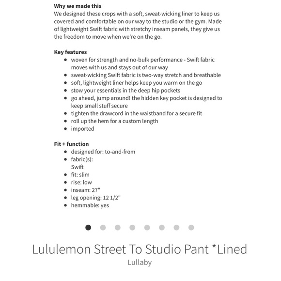 Lululemon Street To Studio Pants. Periwinkle/Lullaby. Sz 12 - Picture 2 of 15